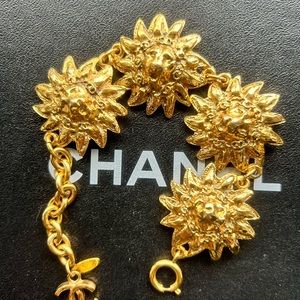 SOLD Authentic Chanel vintage 4 lion heads bracelet
